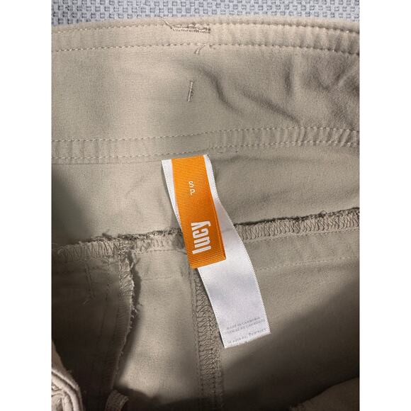 Lucy Khaki Stretch Athletic Shorts Size Small - Picture 3 of 3